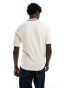 ONLY & SONS regular fit stripe collar knitted polo in cream