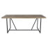 Dining Table Home ESPRIT Black Natural Metal Fir 195 x 90 x 76 cm