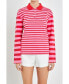 Фото #1 товара Women's Stripe Long Sleeve Knit Top