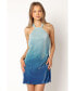 ფოტო #1 პროდუქტის Melody Plisse Halter Mini Women's Dress