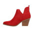 Фото #3 товара Corkys Sassy Pants Pointed Toe Cowboy Booties Womens Red Casual Boots 80-0217-RD