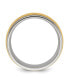 ფოტო #2 პროდუქტის Titanium Brushed Yellow IP-plated Center Wedding Band Ring