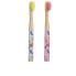 SMILEY WORD BAMBOO TOOTHBRUSH LOT 2 pz