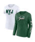 ფოტო #1 პროდუქტის Women's Green, White New York Jets Two-Pack Combo Cheerleader T-shirt Set