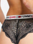 Tommy Jeans ID lace brazilian brief in black