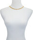 ფოტო #2 პროდუქტის Gold-Tone Glass Stone Box Chain Necklace, 18" + 2" Extender