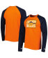 Men's Orange Chicago Bears Throwback Raglan Long Sleeve T-shirt Оранжевый, S - фото #3