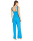 Фото #2 товара Women's Square-Neck Belted Jumpsuit