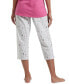 Women's Sleepwell Printed Knit Capri Pajama Pant Made with Temperature Regulating Technology