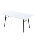 Фото #2 товара Dining Table Sintered Stone Desk Top White 70.86"