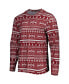 ფოტო #2 პროდუქტის Men's Maroon Mississippi State Bulldogs Swivel Long Sleeve T-shirt and Pants Sleep Set