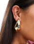 Фото #4 товара Accessorize large teardrop earrings in gold