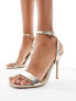 ASOS DESIGN Nali barely there heeled sandals in gold