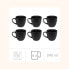 Фото #6 товара Kaffeetassen 6er Set Schwarz Matt 240ml