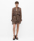 Фото #1 товара Women's Leopard Print Flared Dress