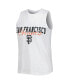 Women's White San Francisco Giants Reel Pinstripe Tank Top and Shorts Sleep Set