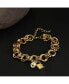 Women's Gold Love Lock Chain Bracelet