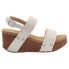 Volatile Summerlove Wedge Womens Off White Casual Sandals PV119-292