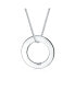 Word Inspirational Quote Sayings Circle Sisters Friends Pendant Necklace For Women .925 Sterling Silver
