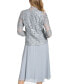ფოტო #2 პროდუქტის Petite Lace Jacket & Chiffon Midi Dress Set