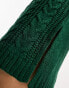 Фото #4 товара Brave Soul ribbed polo collar knitted midi dress in forest green