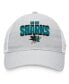 ფოტო #4 პროდუქტის Men's Heather Gray, White San Jose Sharks Team Trucker Snapback Hat