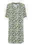 Women's Elbow Sleeve Leaf Print Dress