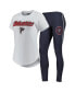 Фото #1 товара Пижама Concepts Sport женская белая, угольная Atlanta Falcons Sonata T-shirt and Leggings Sleep Set