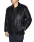 ფოტო #1 პროდუქტის Retro Leather Men's Full Zip Jacket