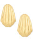 ფოტო #3 პროდუქტის Grooved Textured Teardrop Stud Earrings in 10k Gold