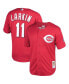 ფოტო #4 პროდუქტის Men's Barry Larkin Red Cincinnati Throwback Reds Cooperstown Mesh Batting Practice Jersey