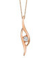 ფოტო #2 პროდუქტის Diamond (1/8 ct. t.w.) Pendant in 14k White, Yellow or Rose Gold