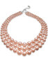 Фото #2 товара Charter Club imitation Pearl Three-Row Collar Necklace, Created for Macy's