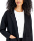 Фото #3 товара Women's Notched-Collar Long-Sleeve Sweater Blazer