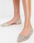 Фото #4 товара ASOS DESIGN Wide Fit Virtue d'orsay pointed ballet flats in glitter