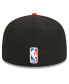 ფოტო #2 პროდუქტის Men's Black, Red Miami Heat 2023/24 City Edition 59FIFTY Fitted Hat