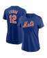 ფოტო #2 პროდუქტის Women's Francisco Lindor Royal New York Mets Name and Number T-shirt