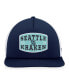 Фото #4 товара Men's Deep Sea Blue/White Seattle Kraken Foam Front Patch Trucker Snapback Hat