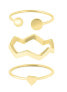 Фото #1 товара Design gilded set of steel rings