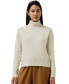 ფოტო #1 პროდუქტის Women's Turtleneck Sweater with Rib Hemline for Women