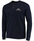 ფოტო #4 პროდუქტის Men's College Navy Seattle Seahawks Maverick Thermal Henley Long Sleeve T-shirt