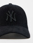 New Era NY Yankees cord 9forty cap in black