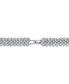 Sterling Silver Rhodium Plated Clear Cubic Zirconia 4-Row Tennis Bracelet