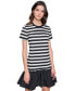 Фото #3 товара Women's Striped Short-Sleeve Dress