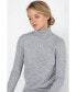 ფოტო #3 პროდუქტის Women's 100% Pure Cashmere Long Sleeve Turtleneck Pullover Sweater