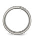 ფოტო #2 პროდუქტის Titanium Polished and Satin Grooved and Notched Band Ring