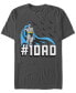 ფოტო #1 პროდუქტის Men's Batman Bat Dad Short Sleeve T-shirt