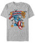 ფოტო #1 პროდუქტის Marvel Men's Classic Captain America Halloween Pumpkins Short Sleeve T-Shirt