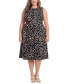 Фото #4 товара Plus Size Dot-Print Belted Dress