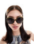 Фото #1 товара Monki oversized round sunglasses in green